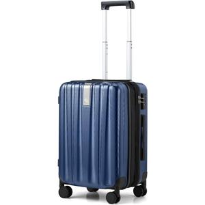 Hanke 20 Inch Expandable Carry on Luggage 22x14x9 Airline Approved Lightweight PC Hard Shell Suitcases with Wheels Travel Luggage Rolling Suitcase Travel Luggage Bag for Weekender(Dark Blue)