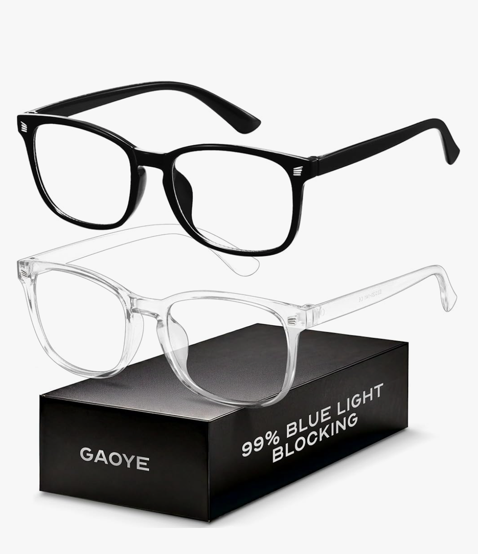Blue Light Blocking Glasses - Fashion Square Eyeglasses, Anti UV Ray Computer Gaming Glasses Blue Blockers for Women/Men