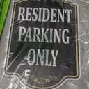 Resident Parking Only Sign Private Property Guest Tenant 18" x 12" With 35" Long Metal Driveway Traffic Road No Trespassing Stake With Stand Aluminum Outdoor Use Yard Street Home Business