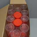 Zhehao 24 Pieces Plastic Spice Containers Plastic Spice Bottles Clear Reusable Large Empty Seasoning Jars with Shaker Lids for Kitchen Storage Seasoning Powder Herbs(16 oz,Cylinder,Clear and Red)