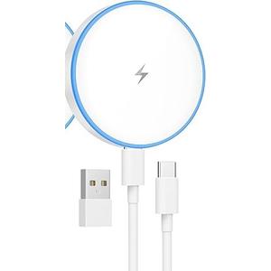 15W Wireless Charger iPhone 6FT, MagSafe Charger for iPhone 16 15 14 13 12 11 Pro Max/Plus/8/7/AirPods, Magnetic for iPhone Wireless Fast Charging Charging Pad with 20W USB C