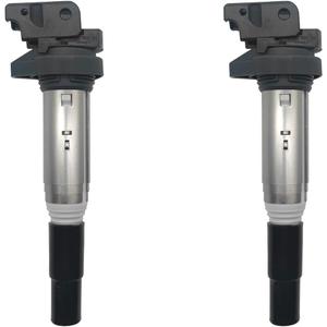 AMCC Ignition Coils pack (2Pcs) Compatible with BMW 1 2 3 4 5 6 7 seriesX3 X4 X5 X6 Z4 M3 MIN N20 N13 N14 N18 N52 N54 N55 N74 N62 N20 M54 2.5 3.0 3.0T V6 L4 Replaces: 12138616153,12137594596