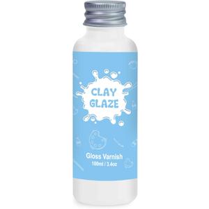 100ml Air Dry Clay Glaze, Air Dry Clay Varnish Can Not Only Used to Prevent Clay Cracking, Scratches, and Wear, It Can Also Having a Gloss Glaze Effect (Gloss)