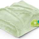 Utopia Bedding Fleece Blanket Queen Size Sage Green 300GSM Luxury Fuzzy Soft Anti-Static Microfiber Bed Blanket (90x90 Inch)