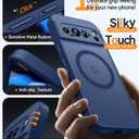 CANSHN Magnetic for Google Pixel 9 Pro XL Case(6.8 Inch), Upgraded [Full Camera Protection] [Compatible with Magsafe] [Translucent Matte] Shockproof Protective Phone Cover, Deep Blue
