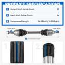 New Front Left & Right CV Axle Shaft, for Auto Dual Clutch Trans
