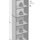 Furinno Reed Closet Organizers and Storage, 5-Tier Closet Organizer, Open Shelf Closet Storage, for Wardrobe, Bedroom, Living Room, White, 5-Tier, 15.8"W