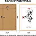 Yaetm Wood 12x18 Picture Frame Set of 2, Natural Solid Oak Wood 12x18 Poster Frame for Wall Gallery, Horizontal and Vertical Wall Mounting (2 pack, Oak)