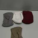 Winter Headbands for Women 4Pcs,Knotted Ear Muffs for Winter Women,Fuzzy Fleece Lined Ear Warmers,Thick Crochet Headband with Plush,Cold Weather Head Wraps,Christmas Stocking Stuffers Gifts