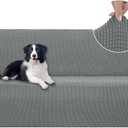 U-NICE HOME Stretch Couch Cover Sofa Cover Washable Sofa Slipcover Furniture Protector for 3 Cushion Couch Sofa Pet Friendly(Sofa, Grey) (Large)