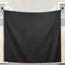78 X 53 Inch Cubicle Curtain for Office, Blackout Privacy Curtains for Room Divider with Self Adhesive Hook Privacy Door Partition, Black