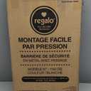 Regalo Safety 29-38.5" Baby Gate for Doorways & Bottom of Stairs, Pressure Mounted Baby Gate with Door for Babies, Toddlers & Pets, Tested & Safe for 30 Years, American Designed, American Owned, White