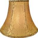 Aspen Creative 30166 Transitional Bell Shape Spider Construction Lamp Shade in Olive Green with Floral Pattern, 12" wide (6" x 12" x 9-1/2")