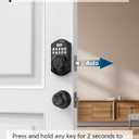 TEEHO TE001 Keyless Entry Door Lock with Keypad - Smart Deadbolt Lock for Front Door with 2 Keys - Auto Lock - Easy Installation - Matte Black