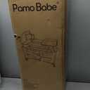 Pamo Babe 1-Second Setup 3-in-1 Playard for Babies - Heavy-Duty Steel Frame for Safe Sleep Space, Portable Crib with Zip Door & Changing Table, Locking Wheels, Breathable Mesh (Dark Grey)