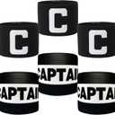 6 Pack Adjustable Soccer Captain Armbands Elastic Arm Bands for Training Unisex Essential Sports Accessories for Team Players