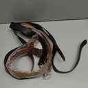 3 Pack Women Leather Belt for Jeans Dresses Pants 1.3 inches Fashion Ladies Waist Belts Gold Silver Buckle (04-black+brown+coffee) Fit waist 36-41 inches