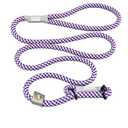 Cesar Millan Slip Lead Leash™ - 2-in-1 Slip Collar Dog Training Lead & Collar | Heavy Duty Durable Weatherproof Rope Leash, No Pull Training | Length 4ft Diameter 4/10”(Regular, Aqua/Purple)