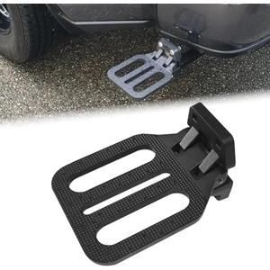 DEWHONETE Large Folding Step Compatible with RV Truck Camper Trailer Bus Large Foldable Fold Down Step Black