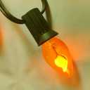 Flickering Flame Light Bulbs 25 Pack, C7 Halloween Orange Flame Replacement Bulbs Flickering Bulbs, E12 Candelabra Light Bulbs for Halloween Lights, Night Light, Candle, Chandelier Decor, 1 Watt