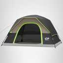CAMPROS CP 4 Person Tent, Dome Tents for Camping with Rainfly, Waterproof Camping Tent Easy Set Up, Portable Family Tent with Large Mesh Window & Carry Bag for Outdoor Hiking