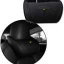 CoolKo Car Headrest Neck Pillow Support Memory Foam Ergonomic Design Accessory for Driving Seat Fatigue Relief Compatible with Tesla Model S X 3 Y & Cybertruck - 1 Piece