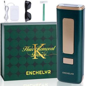 IPL Hair Removal with Ice Cooling System - Hair Remover for Women & Men with 5 Energy Levels, Unlimited Flashes & Corded Operation - Full Body Use - Includes Razor and Protective Eyewear