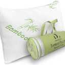 Memory Foam Bamboo Pillows King 20" x 36" [Adjustable] for Sleeping - Cool & Breathable Cover with Zipper Rayon Derived from Bamboo Pillowcase - Relieves Neck Pain - Back/Stomach/Side Sleeper
