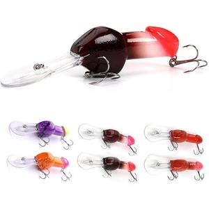 Pack of 2 AOHRO Personality Fishing Lure 3.3in/1oz Crankbait Dick Lure Tackle Bass Fishing
