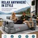 Portable Inflatable Couch with Built-in Pump,Quick Inflation Sofa Camping, Loveseat
