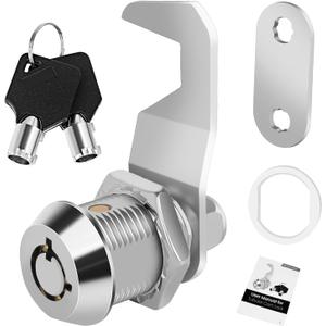 5/8' Cabinet Cam Lock Keyed Alike, Hook Cam, Tool Box Lock for RV Storage Compartment Door Tool Cart Mailbox with Manual, Zinc Alloy (1 Pack)