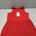 BTFBM 2 Piece Sets for Women Summer 2026 Sleeveless Matching Short Sets Tank Crew Neck Airport Travel Outfits Pockets (Medium, Red)