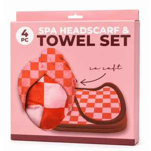 4pcs Microfiber Hair Towel Wrap for Women – Ultra Absorbent Microfiber Bath Towels for Wet, Curly, Long or Short Hair – Anti-Frizz Hair Wrap, Great Hair Care Gifts for Women, Pink/Red