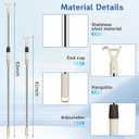 2Pcs Telescoping Skylight Rod Pole with Hook 41-63Inch Wand for Blinds Shutters Adjustable Tension Rod for Blind Shades Curtain Pull Wand for Skylight Cordless Window
