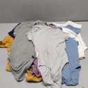 HonestBaby 18-Pack Short Sleeve Bodysuits One-Piece 100% Organic Cotton for Infant Baby Boys, Girls, Unisex