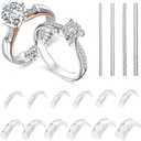 Eiito Ring Sizers for Loose Rings, 16 Pack Ring Guards for Loose Rings, Reduce by 0.5-1 Size Without Resizing, Fits Bands 1-8mm, Invisible Design for Women and Men, 2 Styles Insert and Spiral