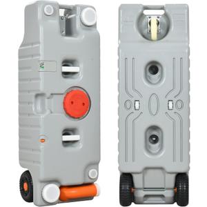 YITAHOME 19.8 Gallon Large Capacity Portable Water Holding Tank with Built-in Handle Odorless Tote for Camper with Large Universal Wheels, Filling Port, Rotating Spout for Easy Carry & Fast Empty