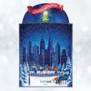 Freshcut Paper Pop Up Cards, Christmas Skating Scene, 3D Popup Christmas Cards, Holiday Card with Blank Notecard & Envelope