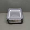 40 Pack 8x8 Inch Aluminum Pans with Clear Plastic Lids - Square Baking Cake Pans - Foil Pans with Lids - Disposable Food Containers Great for Cooking, Heating, Storing, Prepping Food