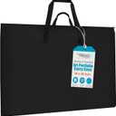 ZKOO Light Weight Art Portfolio Bag, 36" x 48" Extra Large Art Portfolio Case Light Weight Waterproof Poster, Studio Collection Tote for Artwork, Poster, Sketch Drawing, Canvas (36"*48"-Black)