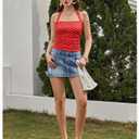 Milumia Women Floral Halter Top Summer Going Out Sleeveless Beach Tank Tops (XS)