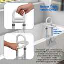 Triple Grip Bathtub Safety Rail, 16.5-19.7 Inch Height Adjustable Bathtub Handrail, Shower Support Handle for Side of Tub, Handicap Shower Safety Grab Bar for Seniors Elderly
