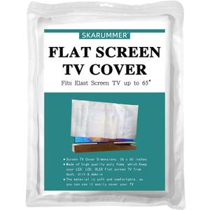 SKARUMMER Foam Flat Screen TV Cover Fits Up to 65''W x 36''H, Flat Screen TV Protection During House Moving, Storing, or Home Renovation (1 PACK)