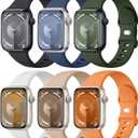 Maledan 6 Pack Bands Compatible for Apple Watch Band 38mm 40mm 41mm 42mm 44mm 45mm 46mm 49mm Women Men, Soft Silicone Sport Band Strap for iWatch Apple Watch Series 11 10 9 8 7 6 5 4 3 2 1 SE Ultra