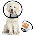 Plastic Pet Recovery Collars & Cones for Dogs and Cats After Surgery Adjustable Dog Neck Cone Surgical Elizabeth E-Collar Prevent Biting and Stop Licking Wound (M)