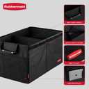 Rubbermaid Car Organizer, Collapsible Trunk Organizer, Multi-Compartment Car Storage Organization for Car Accessories, 2 Compartments With Cover, 21.65" 14.17" 12.2"