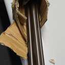 Antique Bronze Double Curtain Rods 72 to 144 Inches, Decorative Double Drapery Rod with Aluminum Alloy Brackets, Heavy Duty 1 Front and 5/8 Back Telescoping Double Windows Rod with Classic Finials