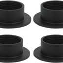 E26 E27 Light Socket Shade Ring,21.5mm/0.85inch Height Plastic Lamp Shade Collar Rings, Light Fixture Parts of Retainer Rings, Lock E26 E27 Socket with Thread Diameter 1-1/2 Inches (Black,4-Pack)