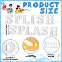Honoson 12 Pcs Summer Splish Splash Party Decorations Light Sign Summer Pool Theme Lights Table Decoration for Beach Swimming Water Luau Hawaiian Tropical Party Decor 6.42 in
