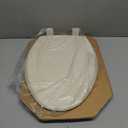 Mayfair Cassel Slow Close Toilet Seat, Easy Clean, Non Slip Premium Wood Seat, Easy Install, Made in USA, Elongated, Bone